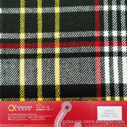 Boucle mode stort tartan design tyg